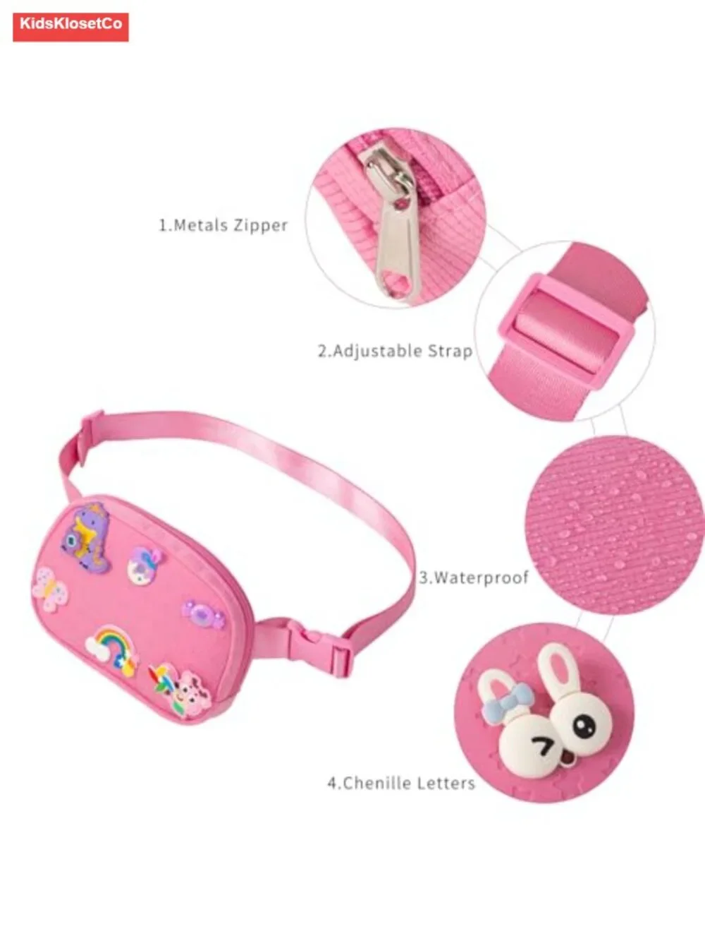 DIY Waist Fanny Pack with 12 Cute Accessories, Crossbody Bag for Girls, Dance
